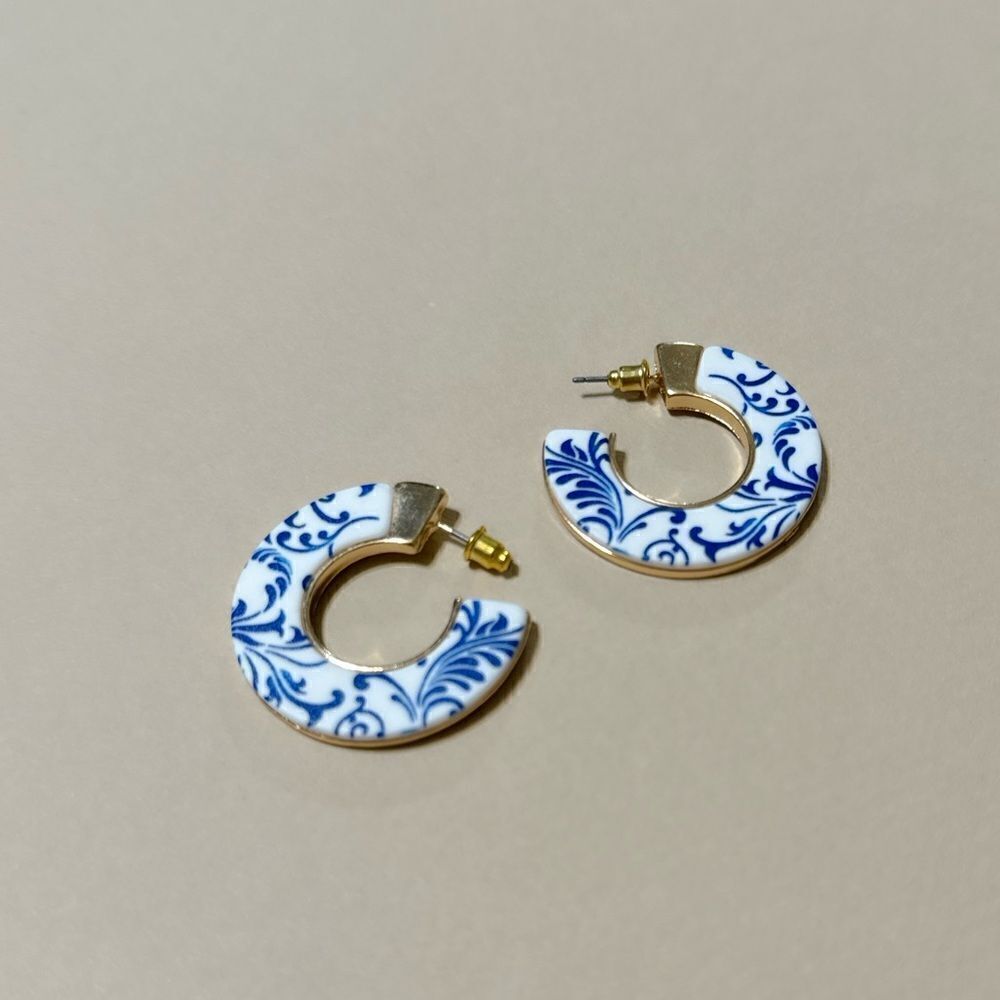 Boho hoop earrings N713 - Picture 3 of 4